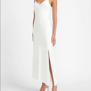 White maxi cocktail dress/bridal sheath